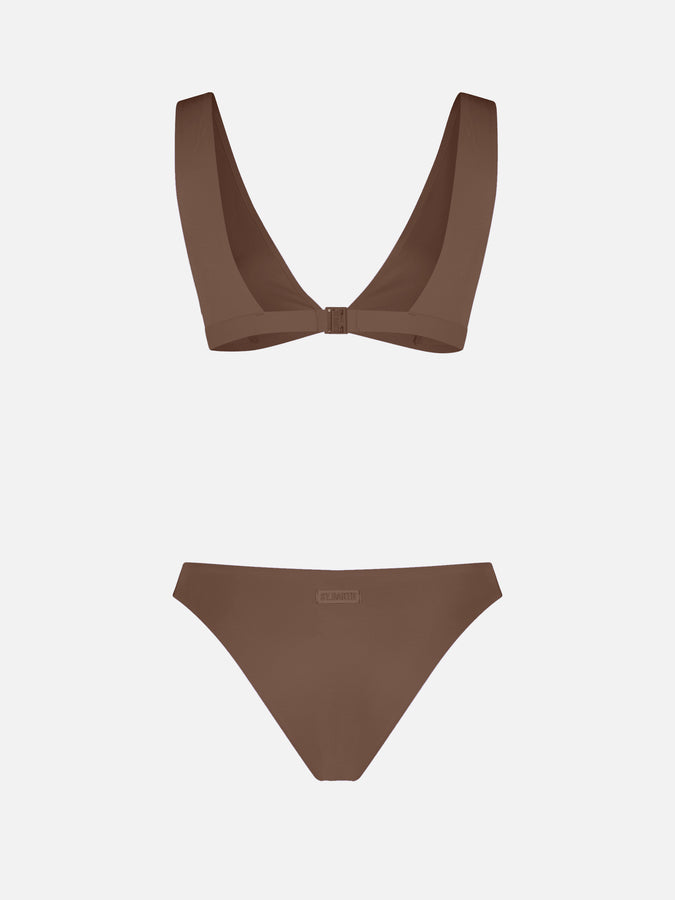 Mc2 Saint Barth Woman Brown Heatsealed Scooped Bikini Ofelia Reanna