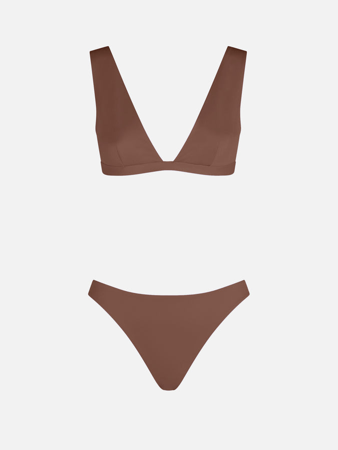 Mc2 Saint Barth Woman Brown Heatsealed Scooped Bikini Ofelia Reanna