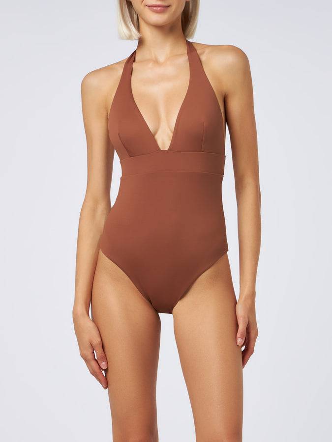 Mc2 Saint Barth Woman Brown One-piece Marylin Swimsuit
