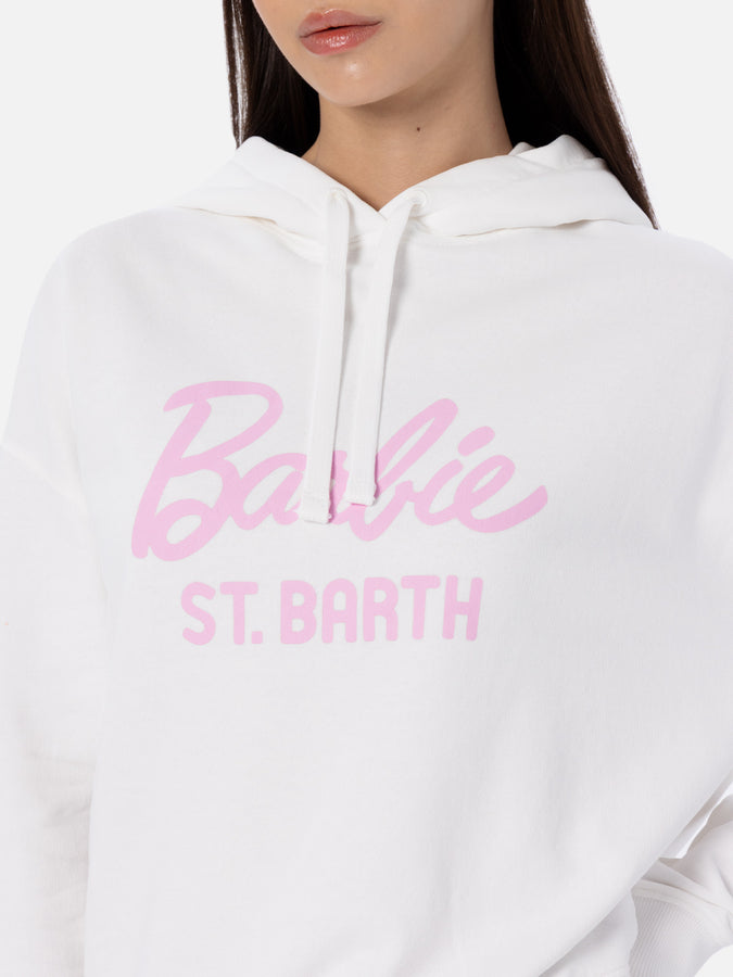 Mc2 Saint Barth Woman Cotton Hoodie Mindy With Barbie Logo | BARBIE SPECIAL EDITION