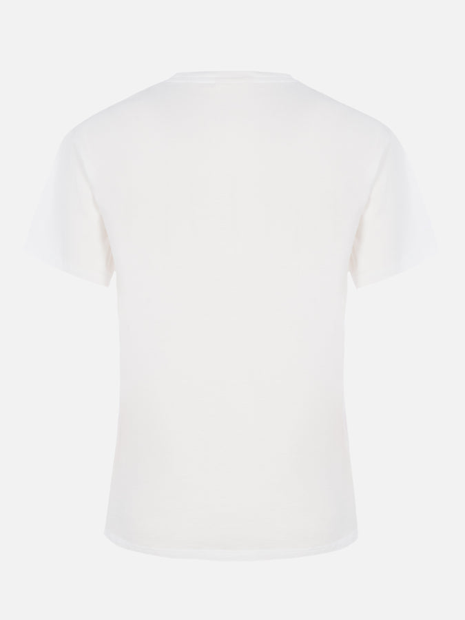 Mc2 Saint Barth Woman Cotton Jersey Crewneck T-shirt Emilie With Barbie Logo Print | BARBIE SPECIAL EDITION