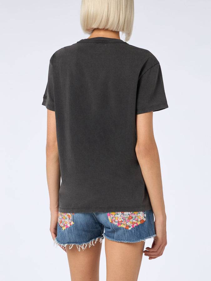 Mc2 Saint Barth Woman Cotton Jersey Crewneck T-shirt Emilie With Barbie St. Barth Print | BARBIE SPECIAL EDITION