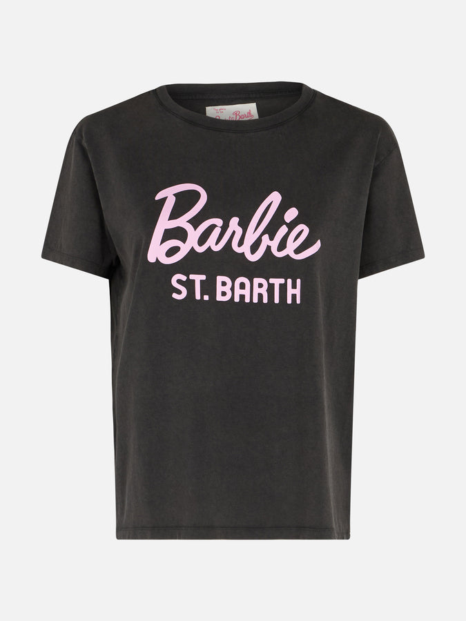 Mc2 Saint Barth Woman Cotton Jersey Crewneck T-shirt Emilie With Barbie St. Barth Print | BARBIE SPECIAL EDITION