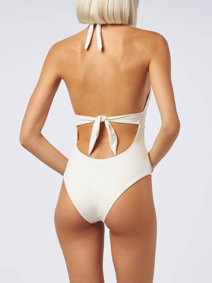 Mc2 Saint Barth Woman Cream One-piece Marylin Swimsuit
