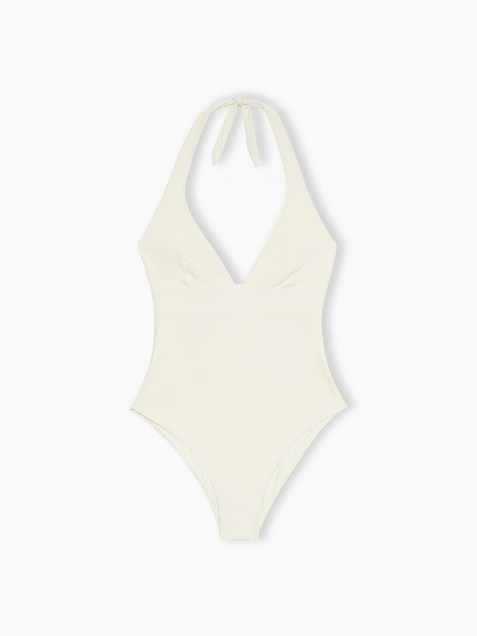 Mc2 Saint Barth Woman Cream One-piece Marylin Swimsuit