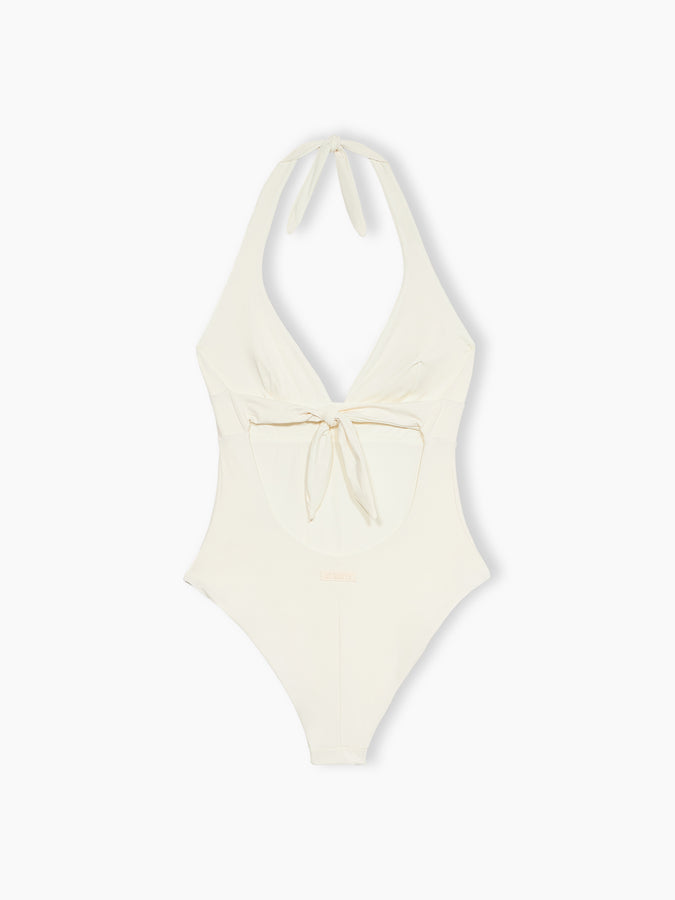 Mc2 Saint Barth Woman Cream One-piece Marylin Swimsuit