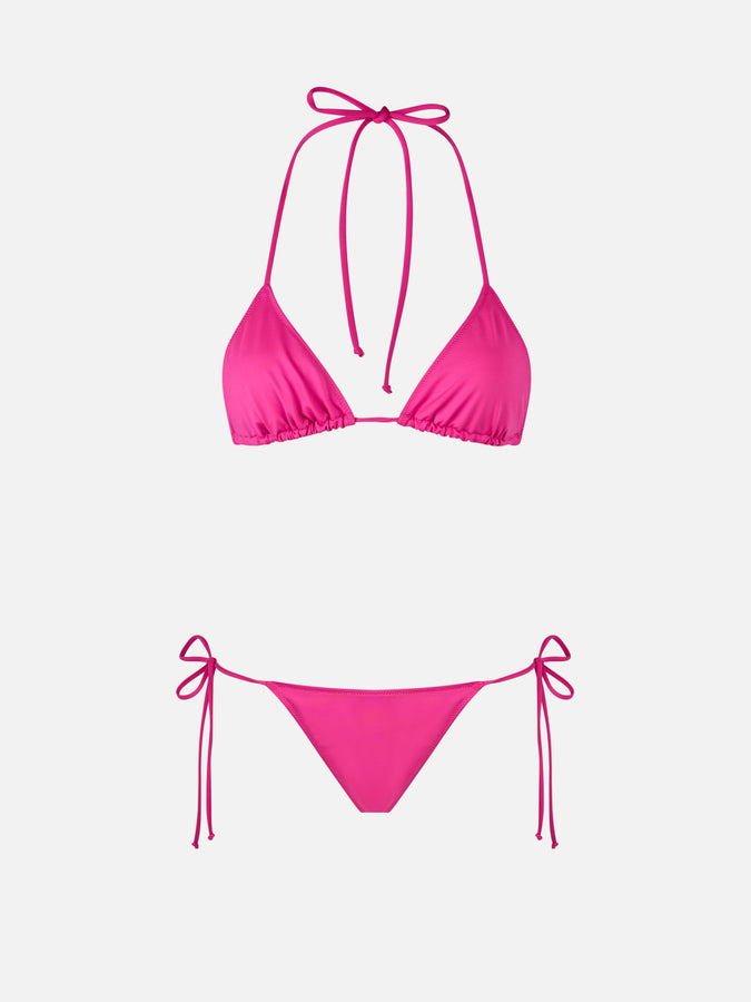 Mc2 Saint Barth Woman Fuchsia Triangle Bikini Leah Marielle