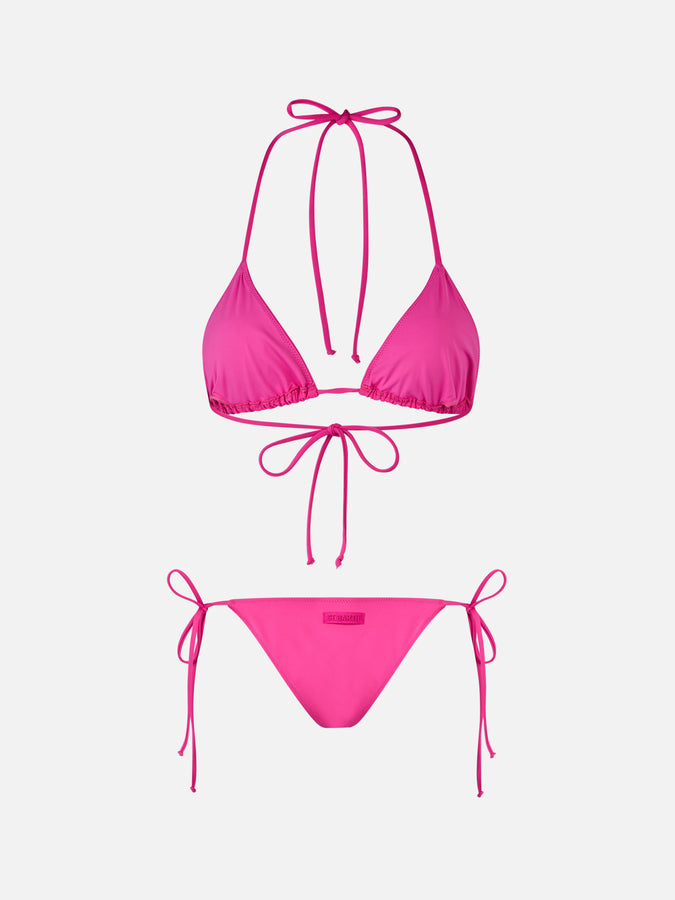 Mc2 Saint Barth Woman Fuchsia Triangle Bikini Leah Marielle