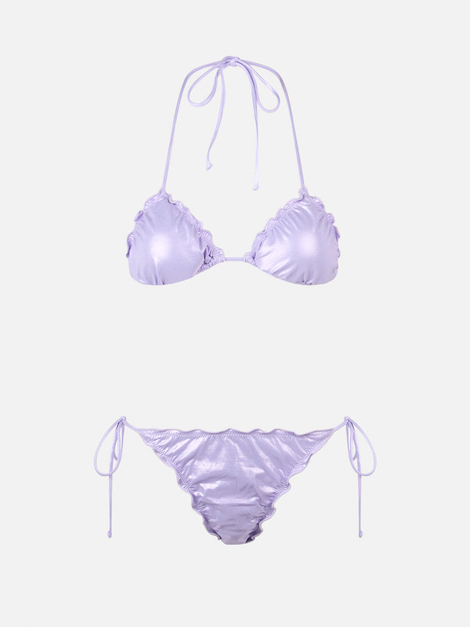 Mc2 Saint Barth Woman Lamina Lilac Classic Triangle Bikini Sagittarius Miami
