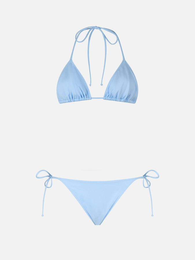 Mc2 Saint Barth Woman Light Blue Triangle Bikini Leah Marielle