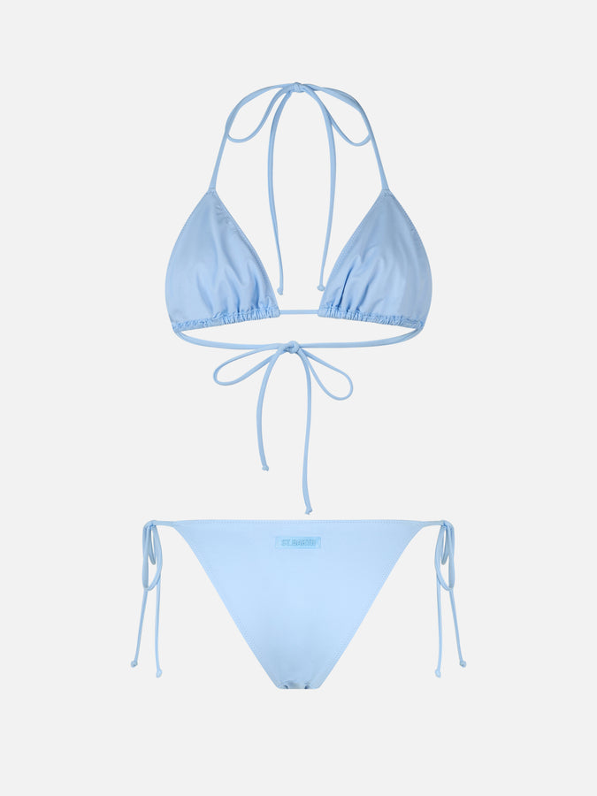 Mc2 Saint Barth Woman Light Blue Triangle Bikini Leah Marielle
