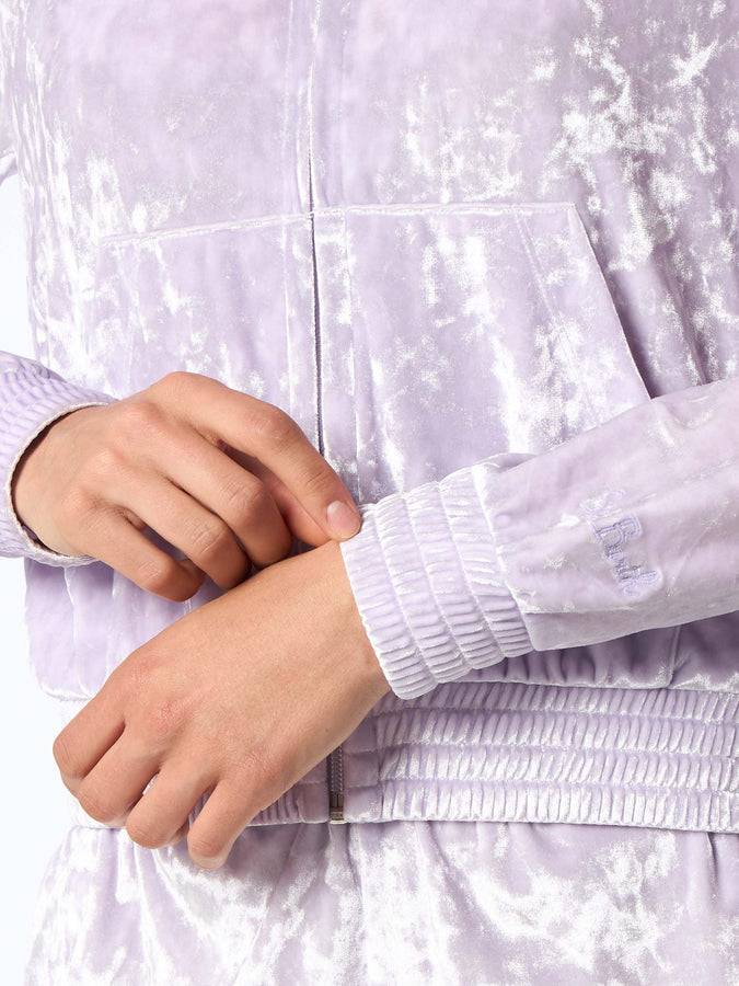 Mc2 Saint Barth Woman Lilac Chenille Zipped Hoodie Jasmine