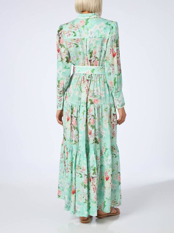 Mc2 Saint Barth Woman Linen Dress Marbella With Flower Print