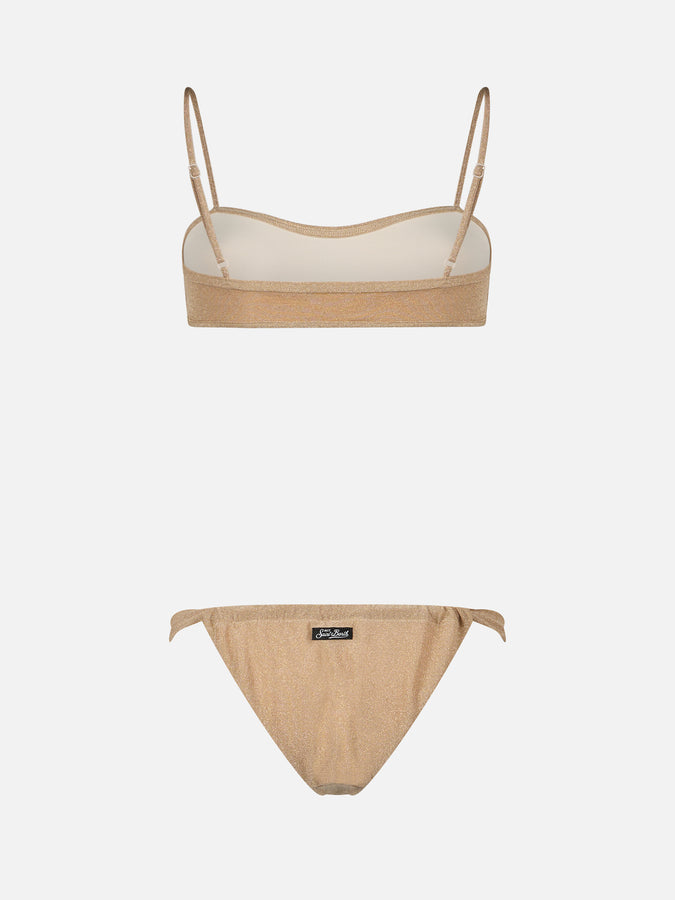 Mc2 Saint Barth Woman Lurex Scooped Bikini Swimsuit Laryn Noelle
