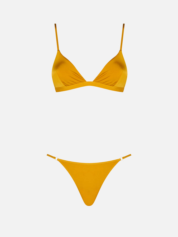 Mc2 Saint Barth Woman Ochre Yellow Triangle Bikini Brooke Jodene