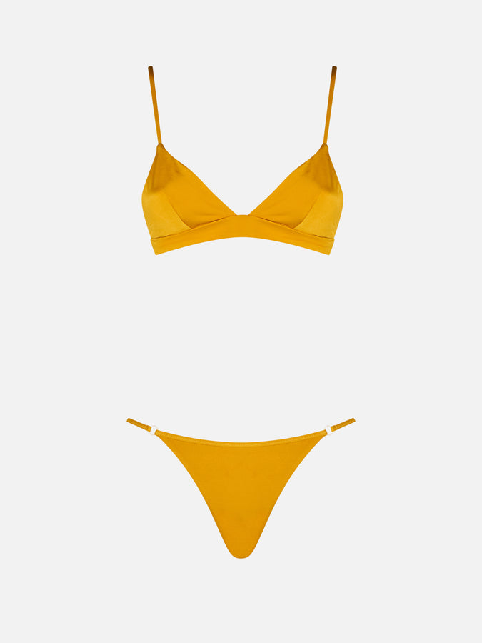 Mc2 Saint Barth Woman Ochre Yellow Triangle Bikini Lucile Jodene