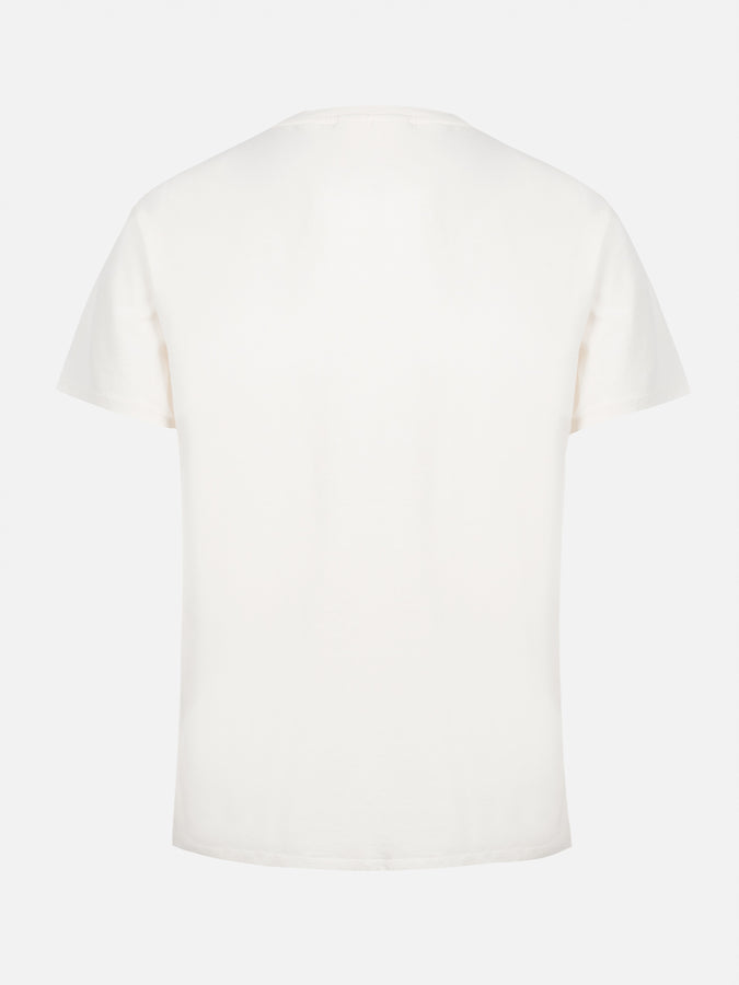 Mc2 Saint Barth Woman Off-white Cotton Jersey Crewneck T-shirt Emilie