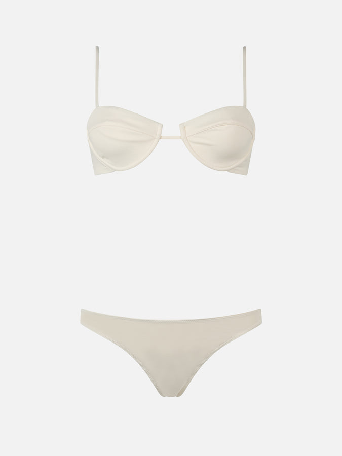 Mc2 Saint Barth Woman Off-white Underwired Bralette Bikini Salina Lido