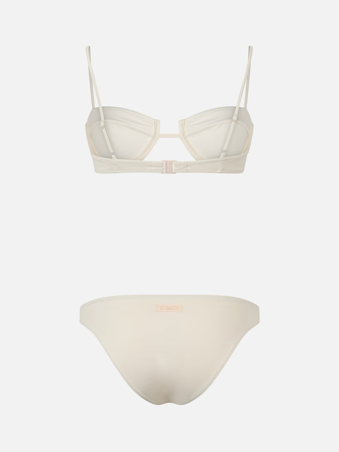 Mc2 Saint Barth Woman Off-white Underwired Bralette Bikini Salina Lido