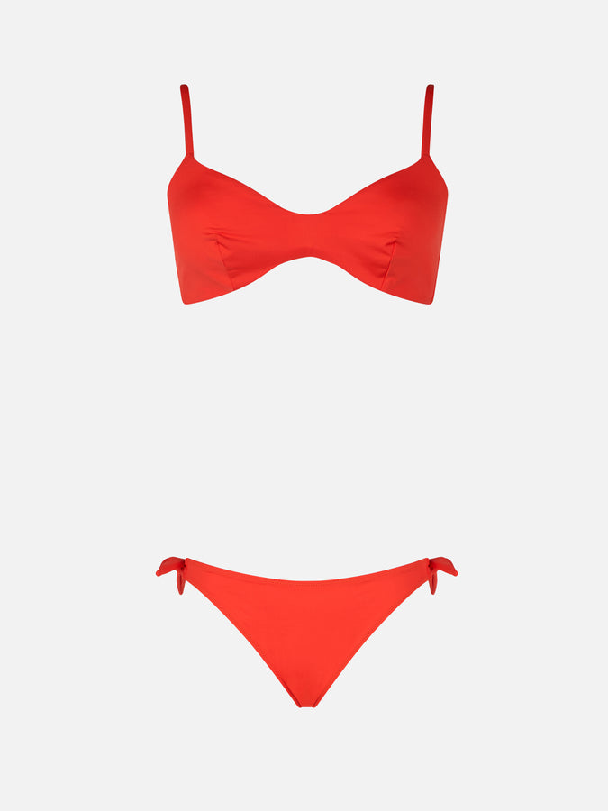 Mc2 Saint Barth Woman Orange Scoop Bralette Bikini May Yali