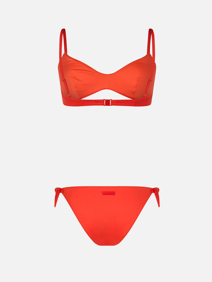 Mc2 Saint Barth Woman Orange Scoop Bralette Bikini May Yali