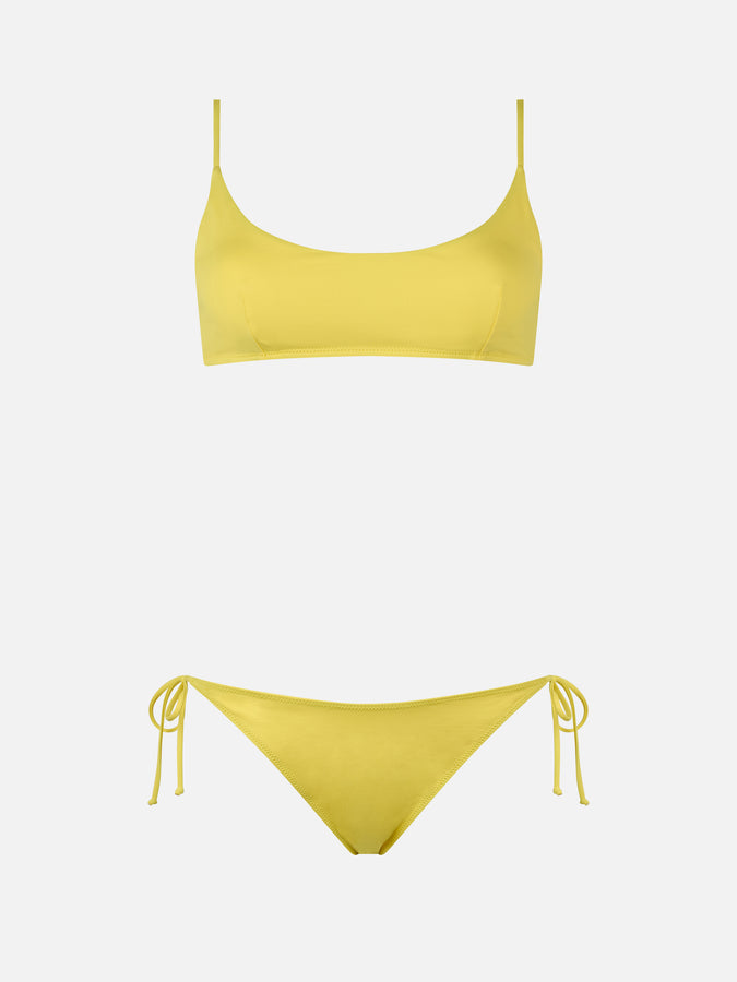 Mc2 Saint Barth Woman Pale Yellow Bralette Bikini Judy Virgo