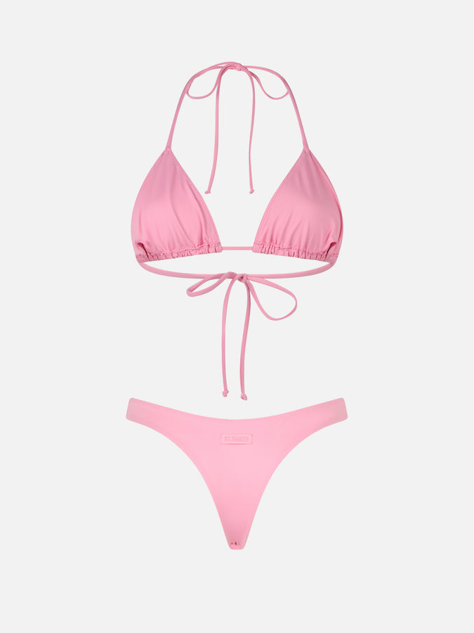 Mc2 Saint Barth Woman Pink Classic Triangle Bikini Leah Naomi