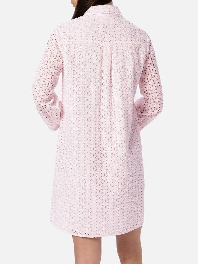 Mc2 Saint Barth Woman Pink Sangallo Shirt Mini Dress