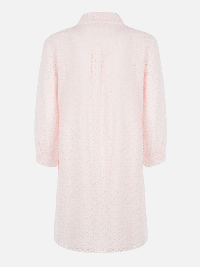Mc2 Saint Barth Woman Pink Sangallo Shirt Mini Dress