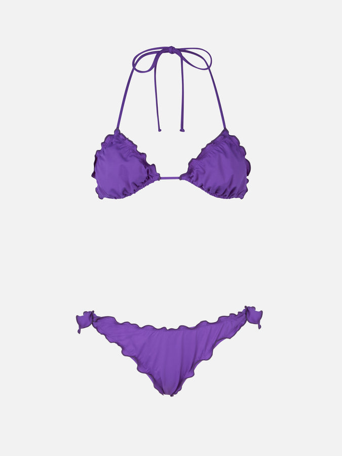 Mc2 Saint Barth Woman Purple Classic Triangle Bikini Sagittarius Moon