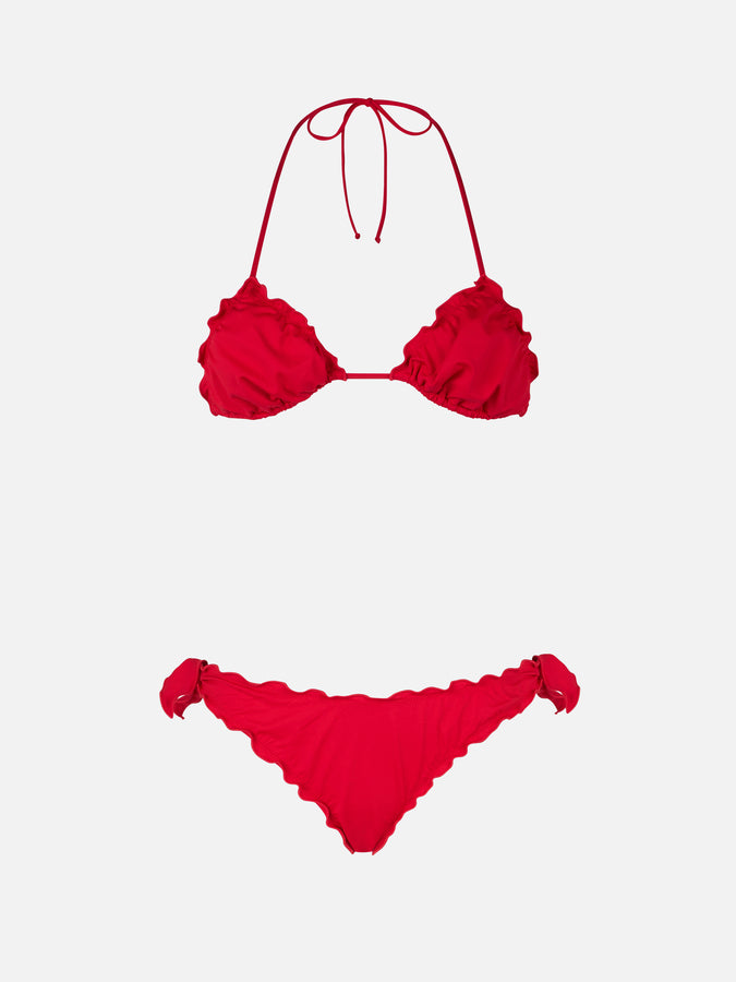 Mc2 Saint Barth Woman Red Classic Triangle Bikini Sagittarius Moon