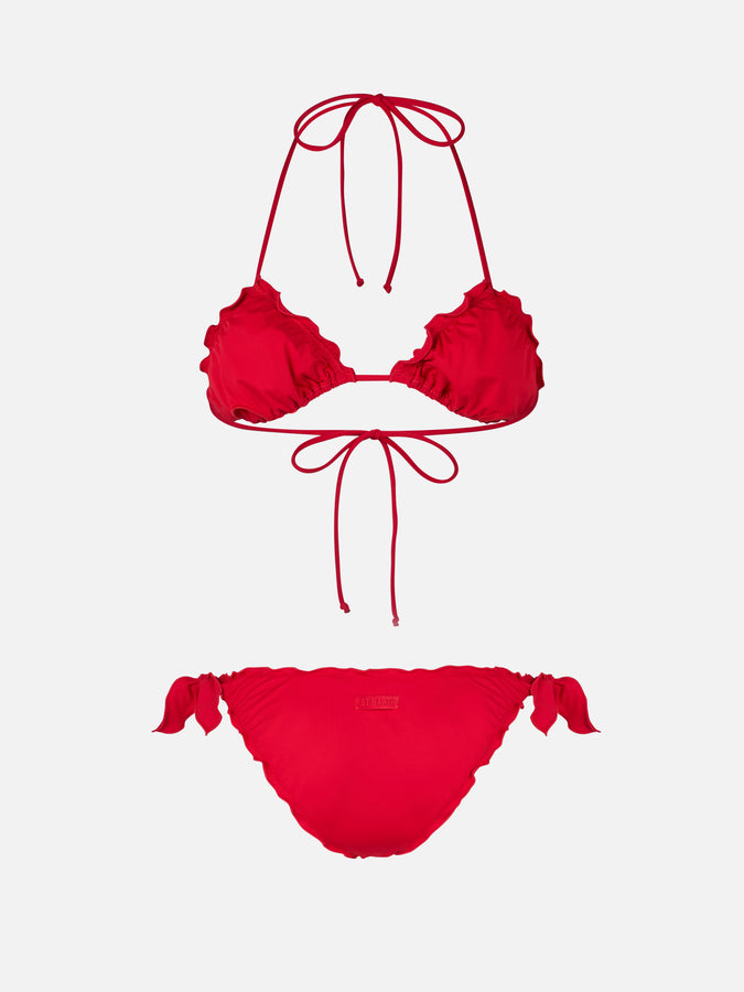 Mc2 Saint Barth Woman Red Classic Triangle Bikini Sagittarius Moon