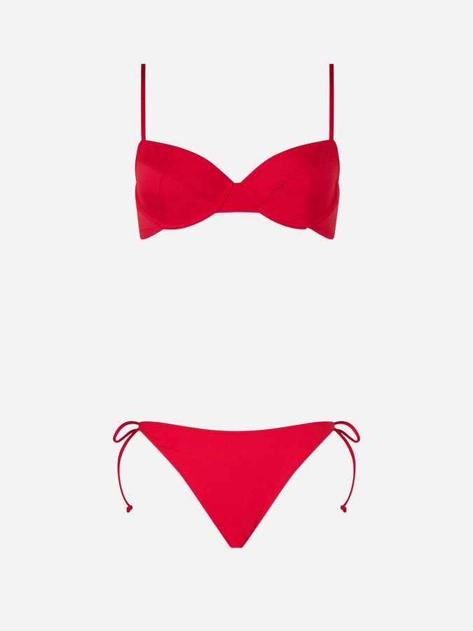 Mc2 Saint Barth Woman Red Underwired Bralette Bikini Bea Virgo
