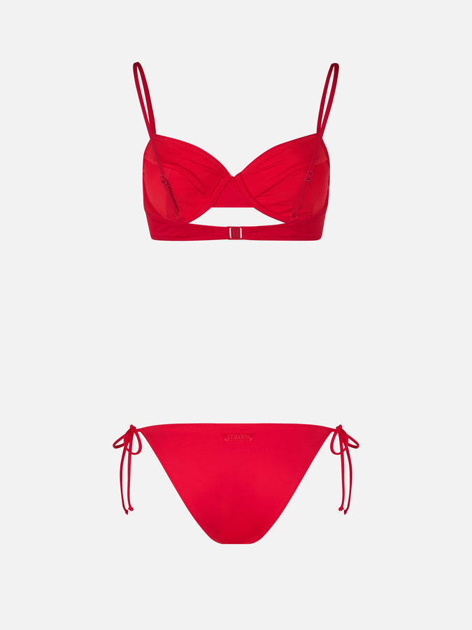 Mc2 Saint Barth Woman Red Underwired Bralette Bikini Bea Virgo