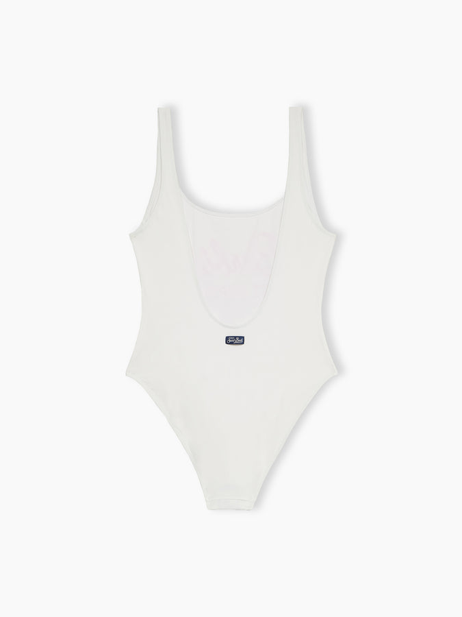 Mc2 Saint Barth Woman Scoopback One Piece Swimsuit Lora With Barbie Logo | BARBIE SPECIAL EDITION