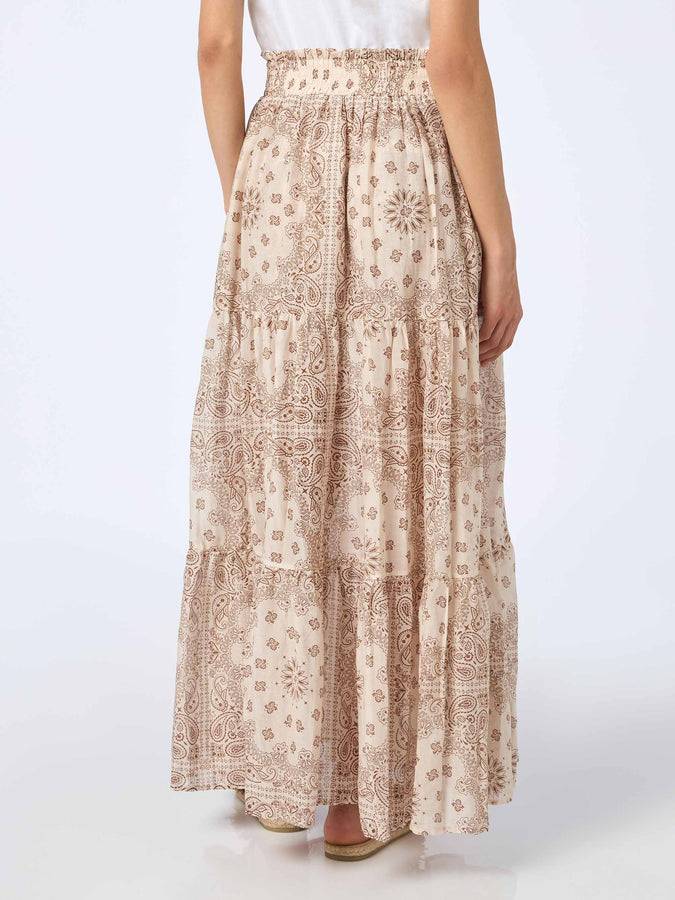 Mc2 Saint Barth Woman Silk Voile Pleated Long Skirt Cheyenne