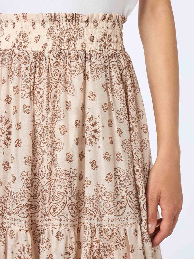 Mc2 Saint Barth Woman Silk Voile Pleated Long Skirt Cheyenne