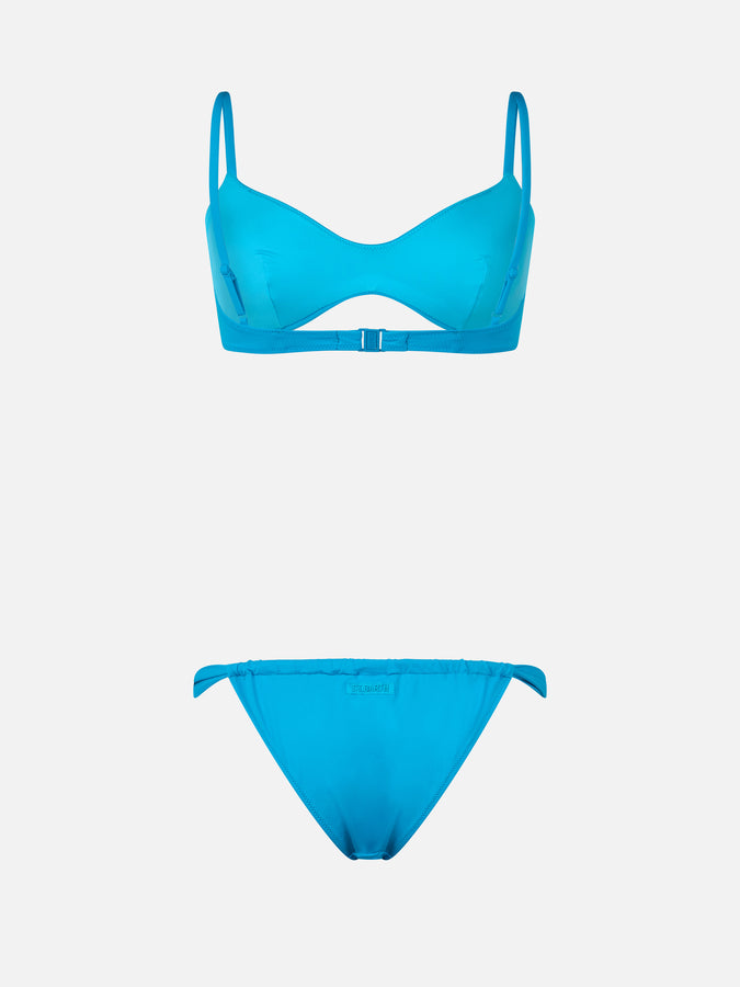 Mc2 Saint Barth Woman Turquoise Scoop Bralette Bikini May Noelle