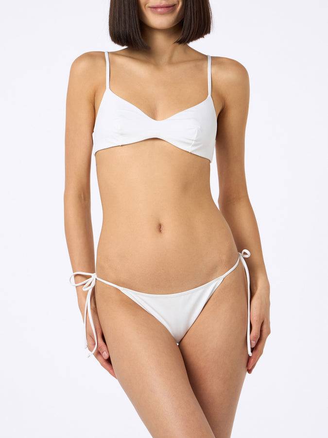 Mc2 Saint Barth Woman White Scoop Bralette Bikini May Lido