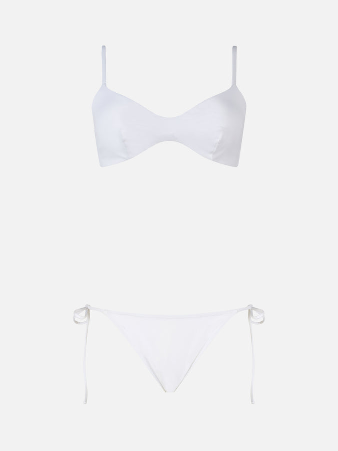 Mc2 Saint Barth Woman White Scoop Bralette Bikini May Lido