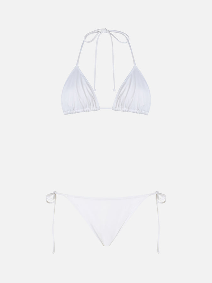 Mc2 Saint Barth Woman White Triangle Bikini Leah Marielle