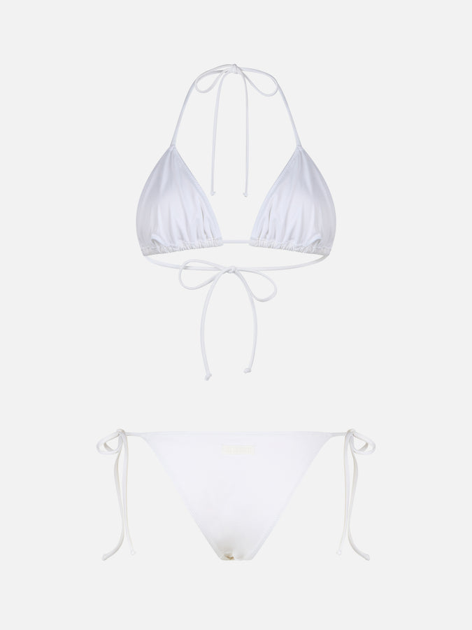 Mc2 Saint Barth Woman White Triangle Bikini Leah Marielle