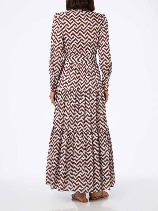 Mc2 Saint Barth Zigazag Print Woman Cotton Dress Jensen