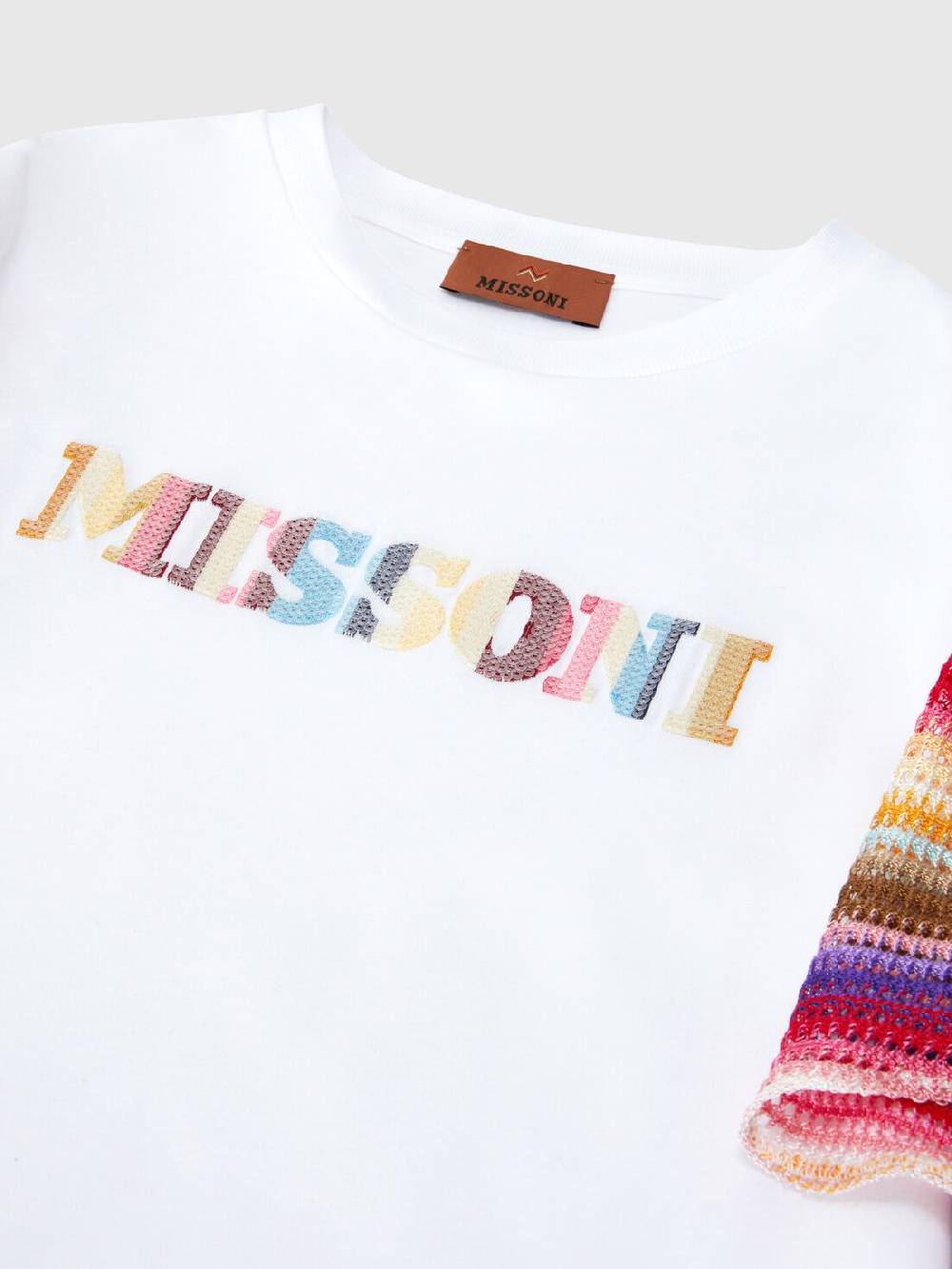Missoni Abito A Maniche Corte In Jersey Di Cotone Con Scritta Logo
