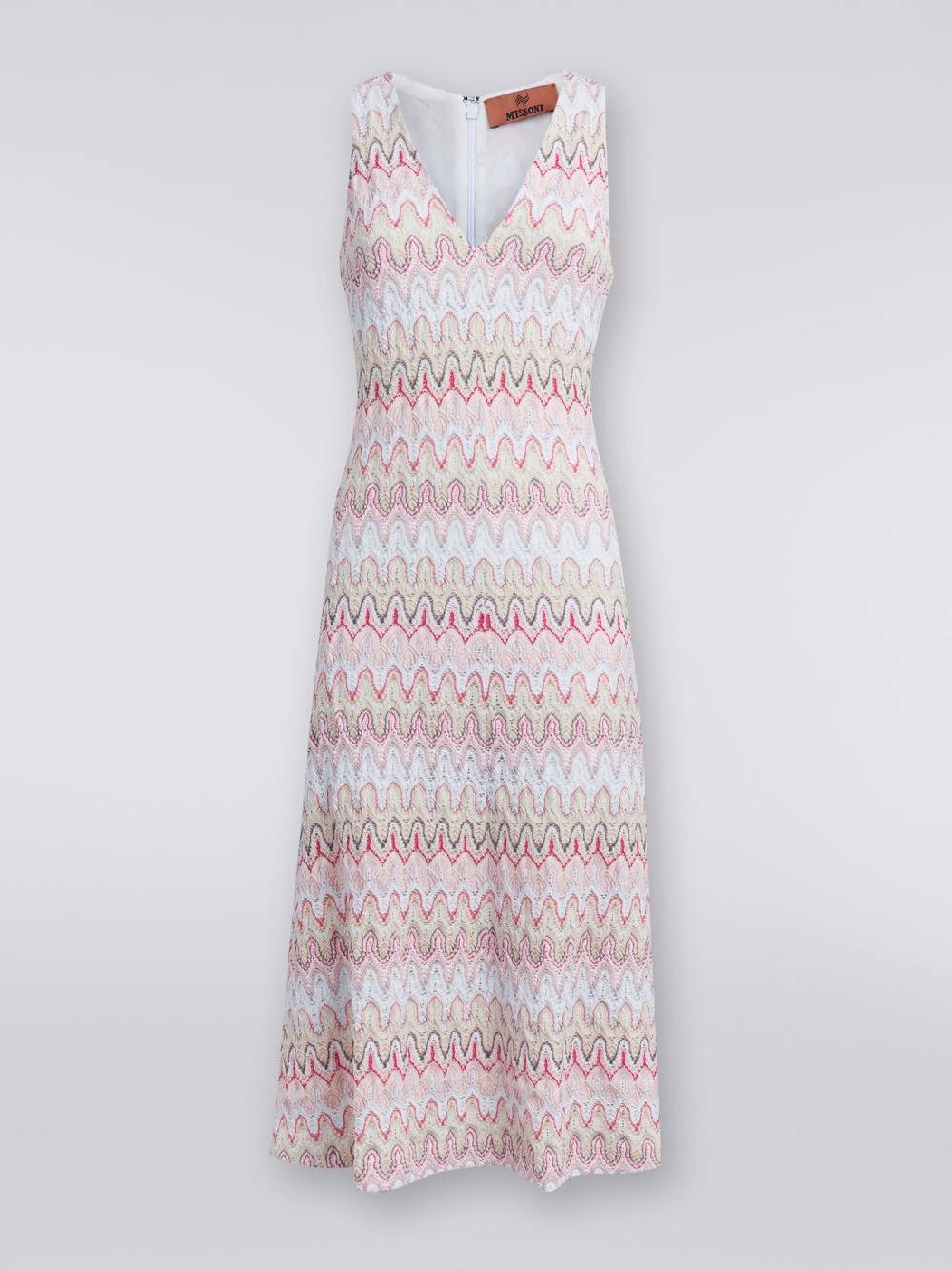 Missoni Abito Con Scollatura A V In Misto Viscosa Motivo A Onde