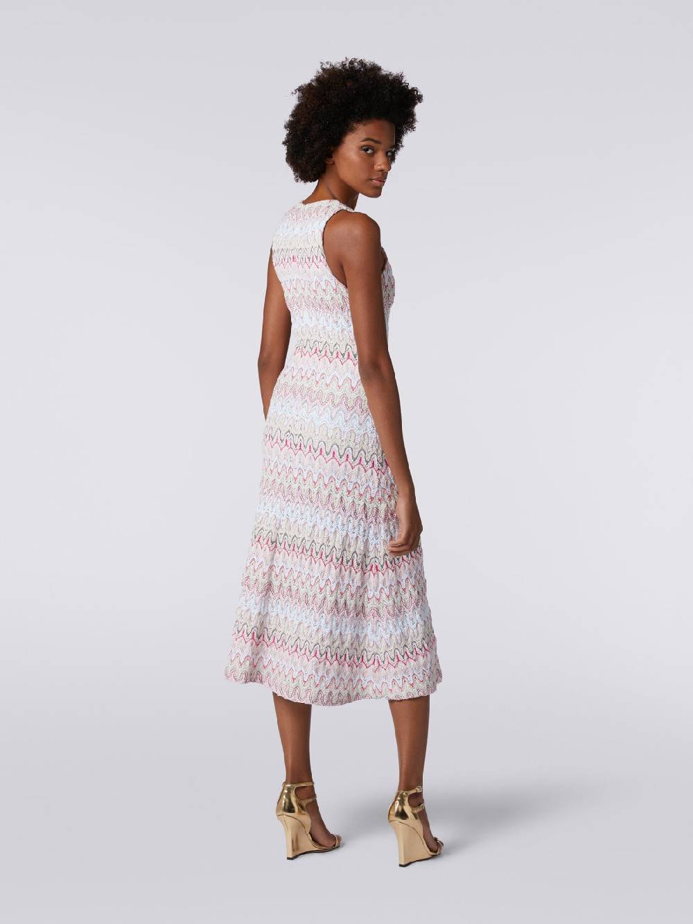 Missoni Abito Con Scollatura A V In Misto Viscosa Motivo A Onde