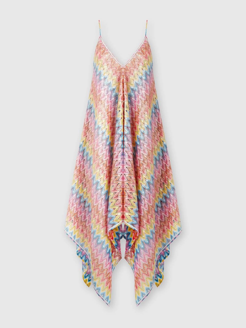 Missoni Abito Copricostume A Foulard In Pizzo Spalmato