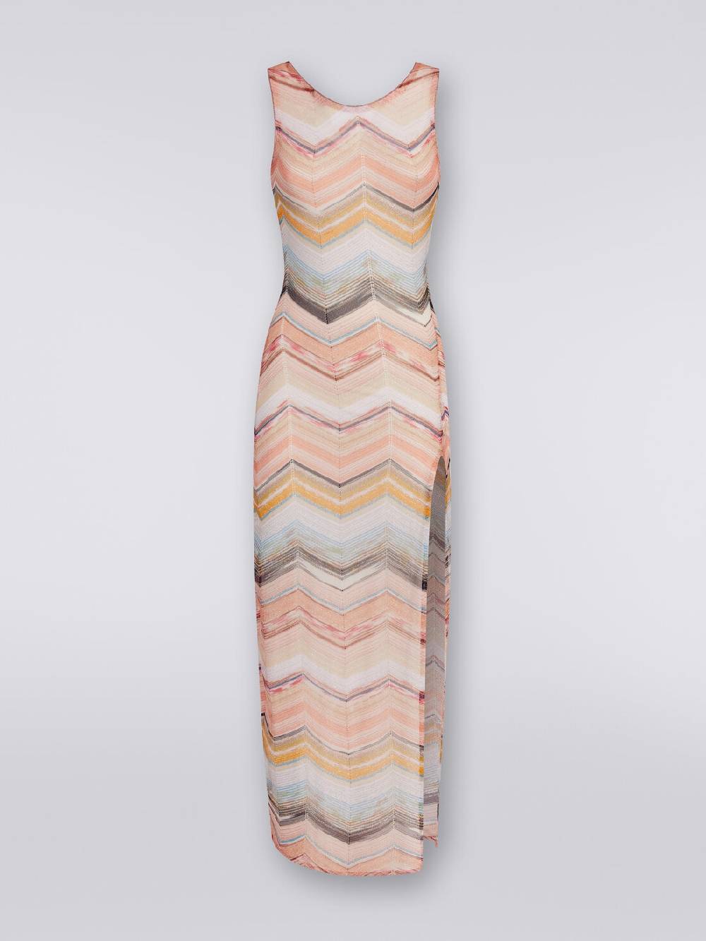 Missoni Abito Copricostume Lungo Motivo Chevron Con Lurex