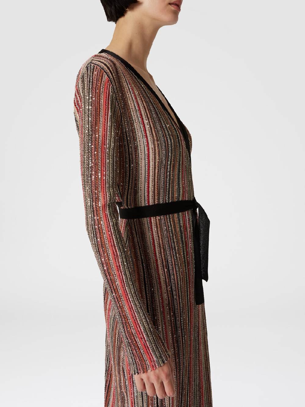 Missoni Abito Lungo Con Chiusura A Portafoglio E Paillettes