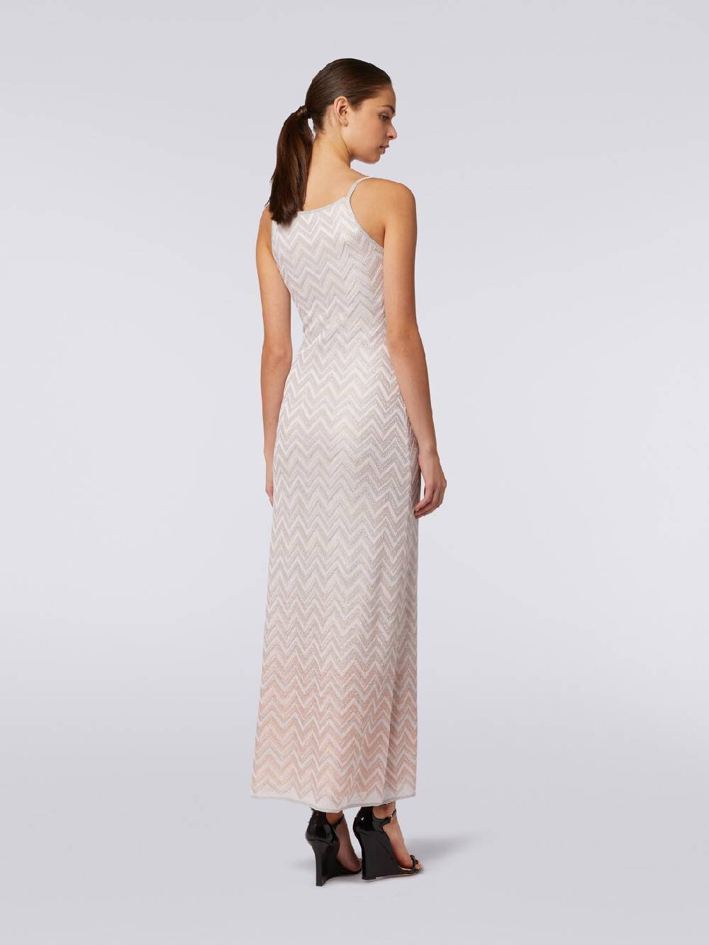 Missoni Abito Lungo Senza Maniche In Viscosa Lamé Zig Zag